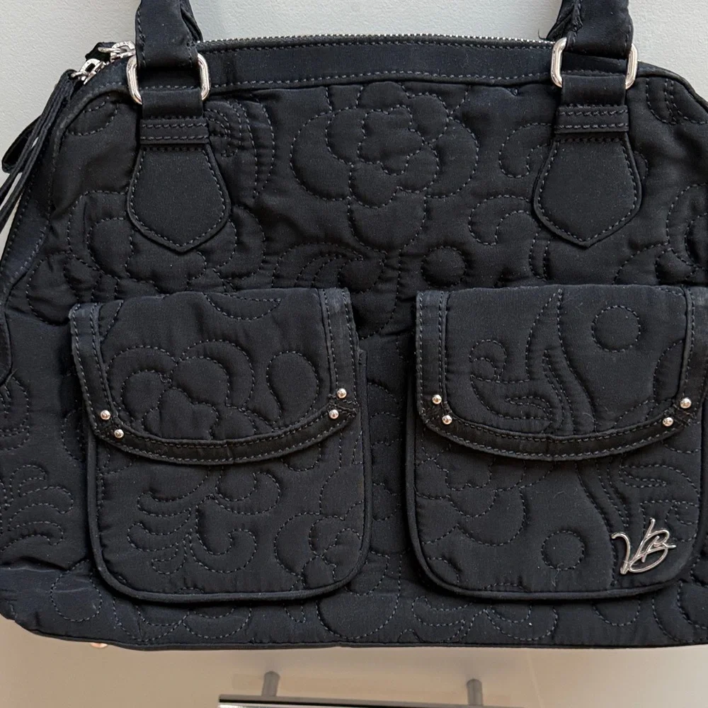Vera Bradley Black Quilted Handbag - Picture 3 of 10